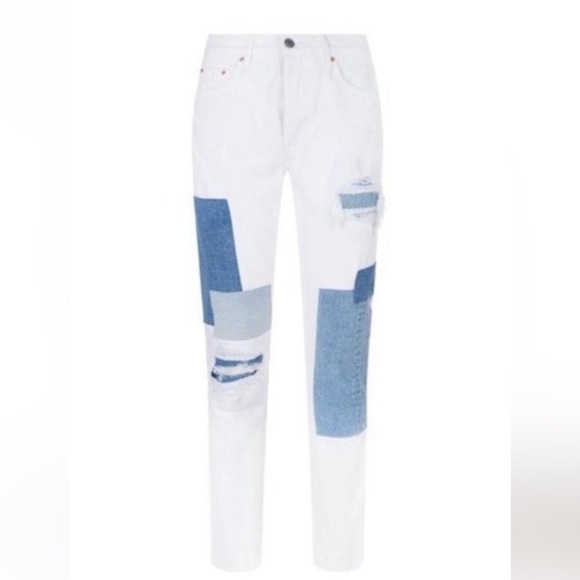 GRLFRND Karolina Joni Denim Jean Patchwork Ripped Women’s Size 25 - Picture 1 of 8